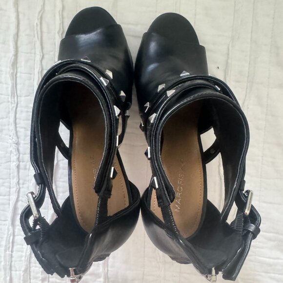 Marc Fisher Mahiya Studded Platform Peep Toe Stilettos - Picture 2 of 13